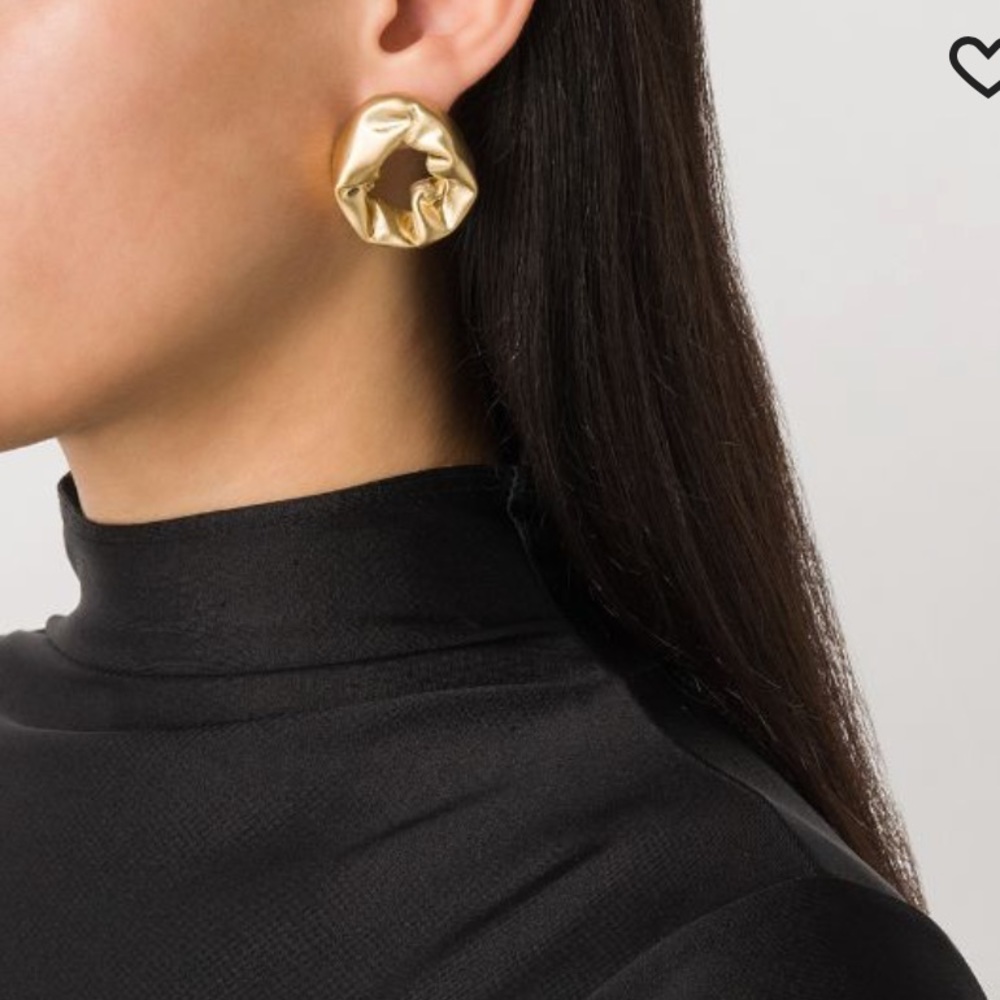 Completedworks scrunch gold plated earrings tarnished